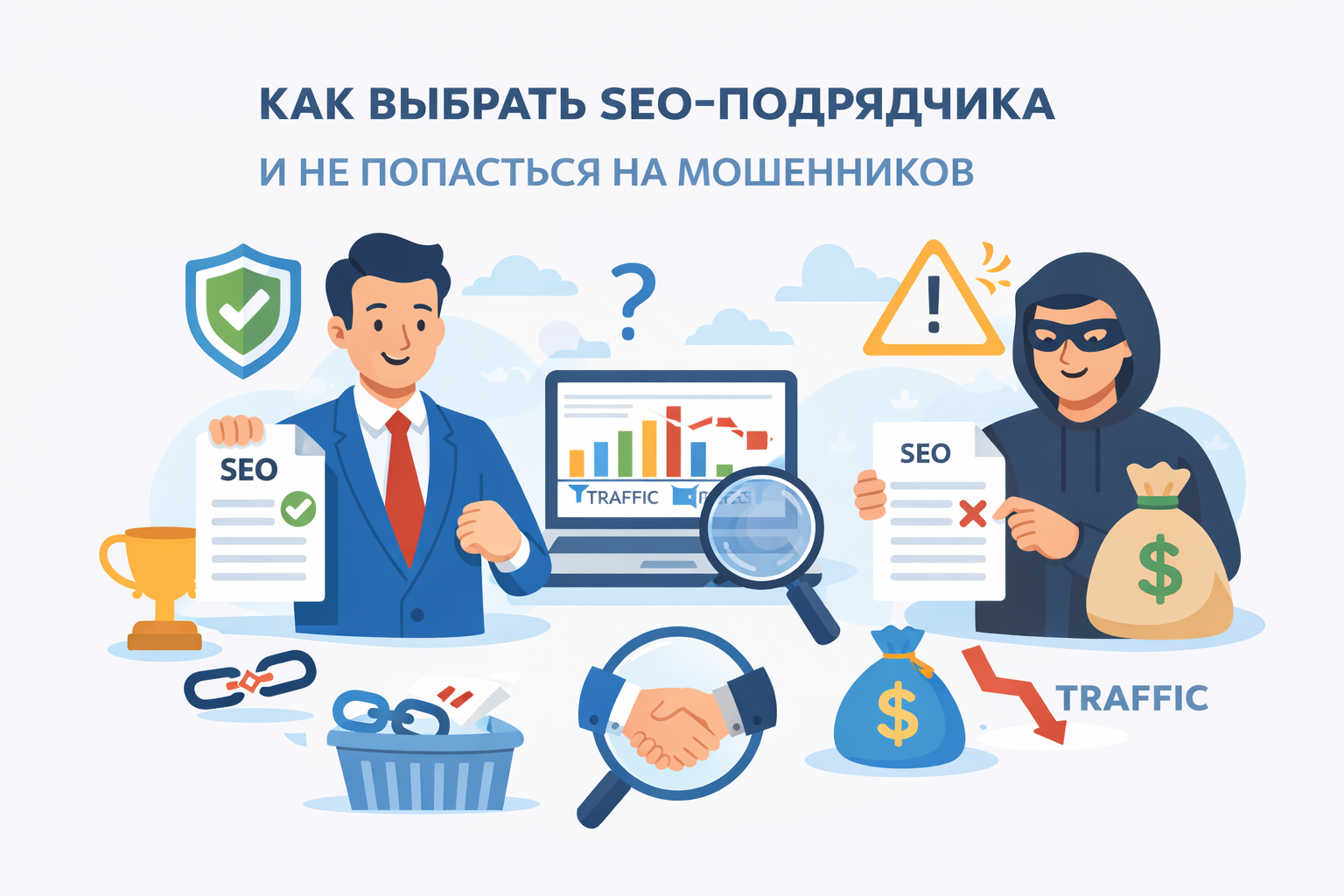 Как выбрать SEO-подрядчика и не попасться на мошенников
