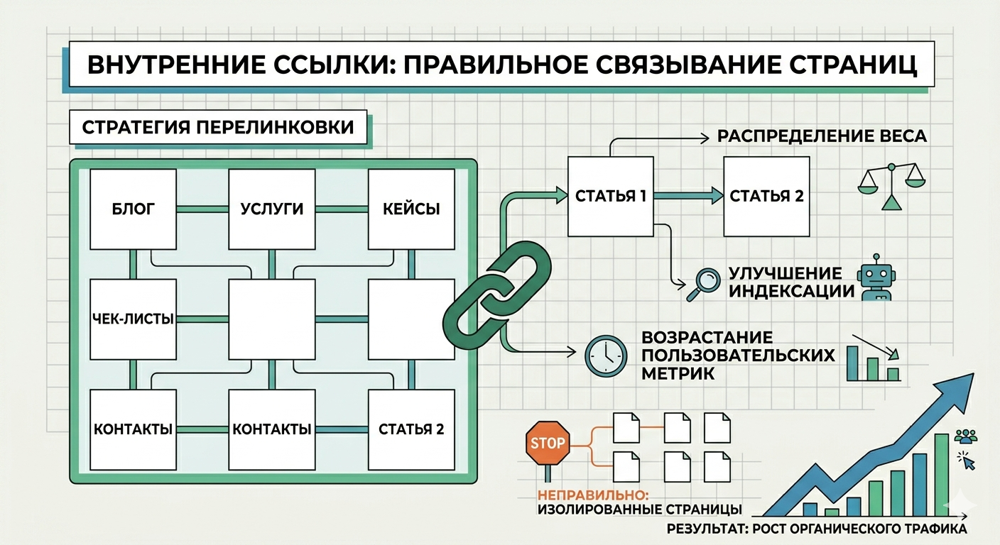 Внутренние ссылки: как правильно связывать страницы